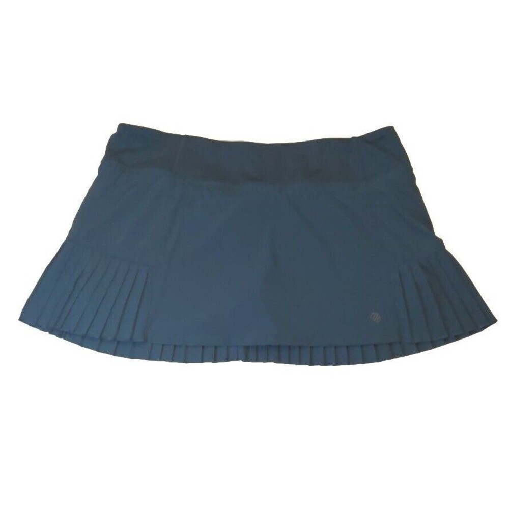 MPG Tennis Skirt SKORT Women Sz US XXL Teal Pleated Elastic Waist Pullon Stretch